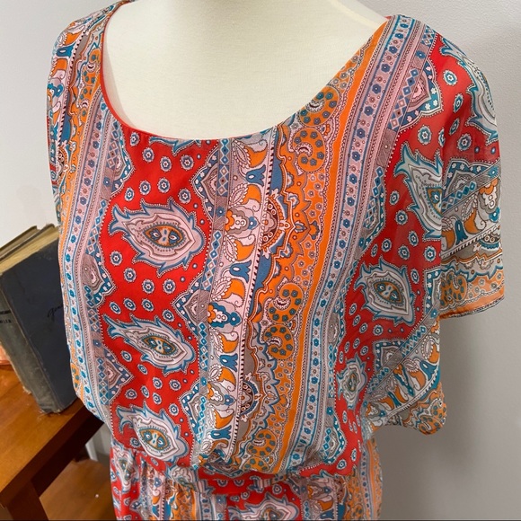 🌲3/$20 Alya Paisley Print Dress M - Picture 2 of 6